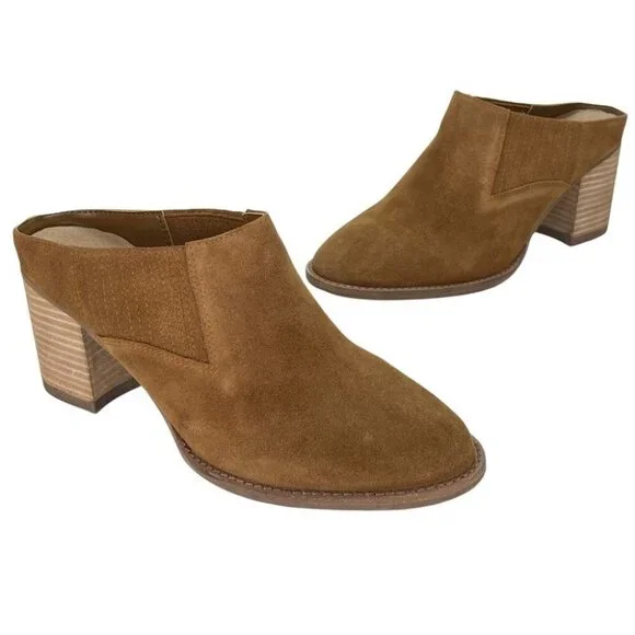 Aqua College Nan Suede Leather Waterproof Womens Mules - Picture 14 of 15